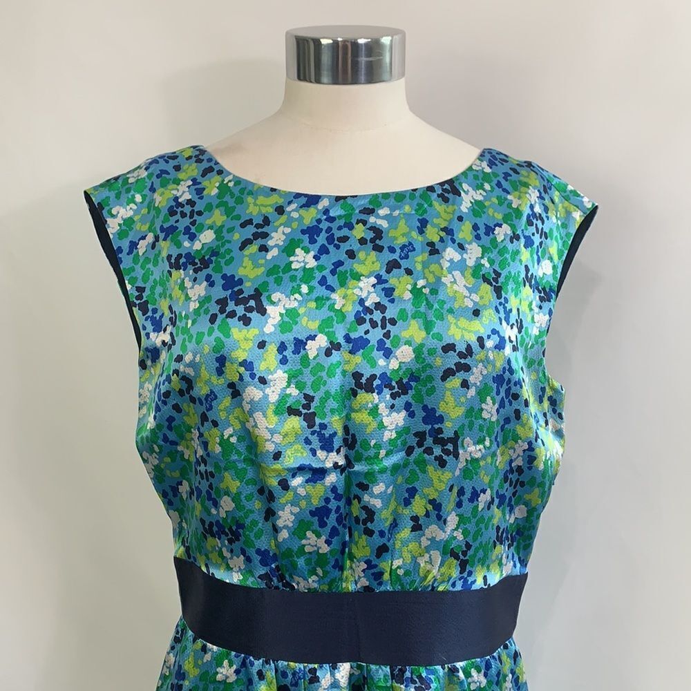 Lilly Pulitzer blue print silk with pockets dress - Picture 2 of 10